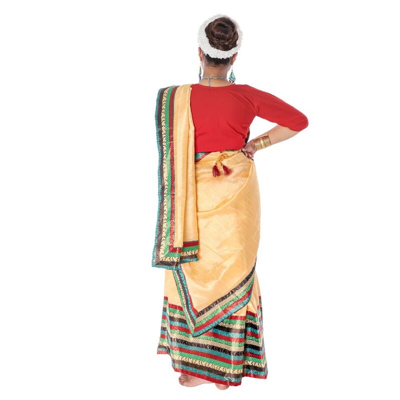 Bihu Mekhla Chador Fancy Dress Costumes Bihu Mekhla Chador Fancy Dress Costumes