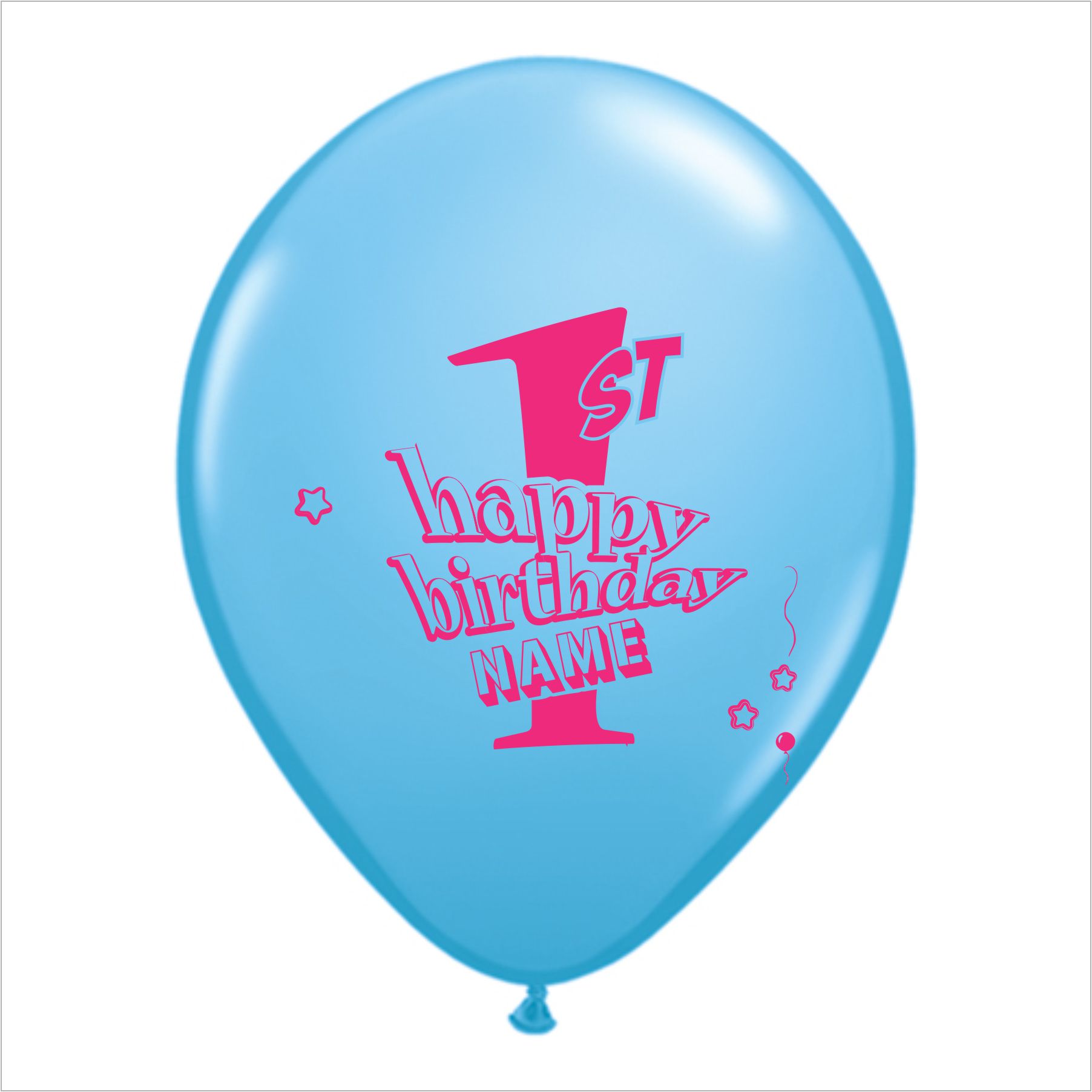 The Magic Balloons store - Personalized Name Printed Birthday Party Balloons with Birthday Boy/Girl Name( pack of 100)-Mulicolor