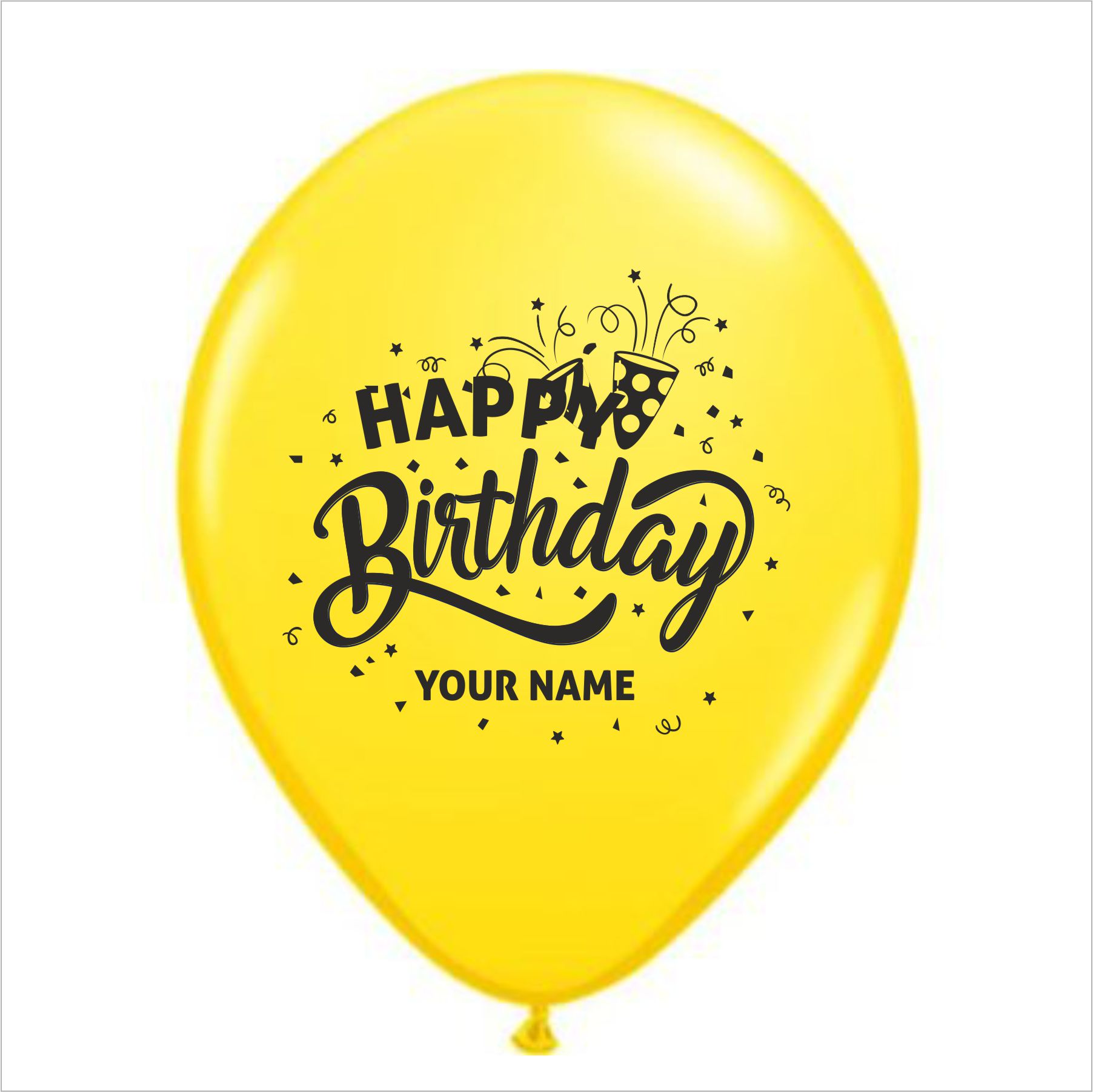 The Magic Balloons store - Personalized Name Printed Birthday Party Balloons with Birthday Boy/Girl Name( pack of 100)-Mulicolor