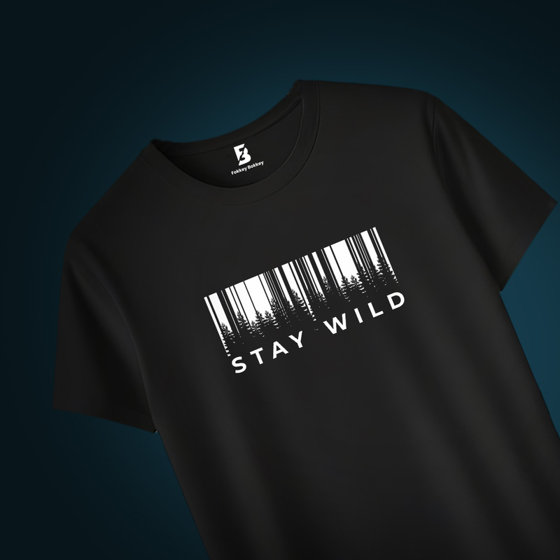 B&W SILHOUETTE STAY WILD BLACK