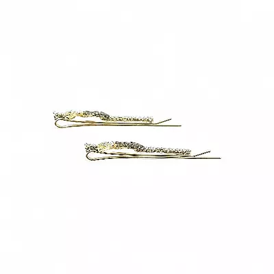 Sparkling Black Butterfly Crystal Hair Clips (Set of 2)