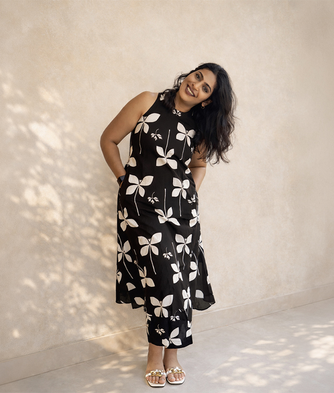 Black Blossom Co-ord Set