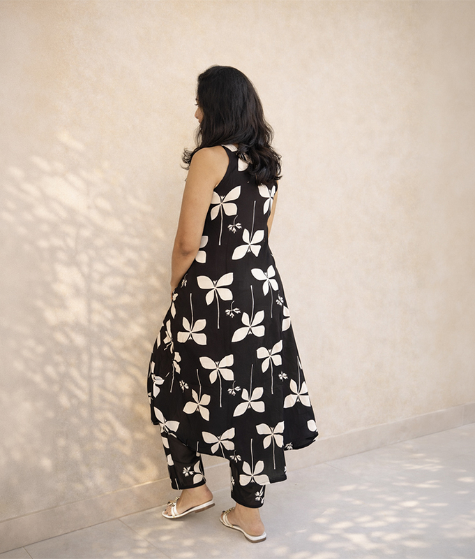 Black Blossom Co-ord Set
