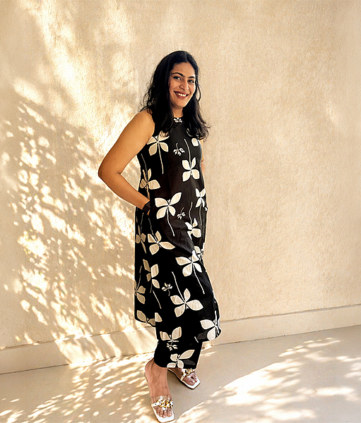 Black Blossom Co-ord Set