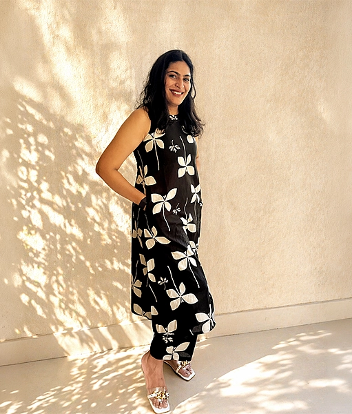 Black Blossom Co-ord Set