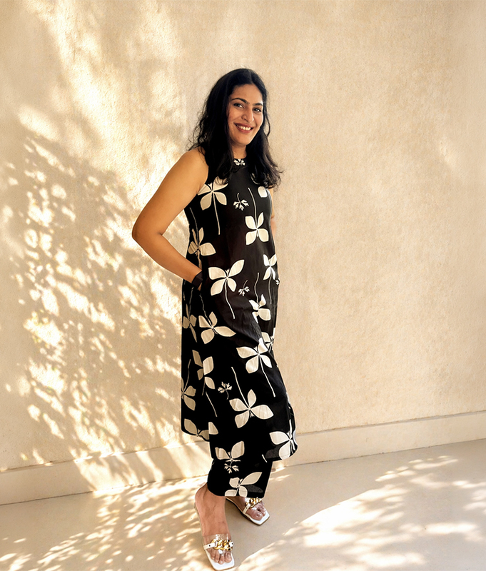 Black Blossom Co-ord Set