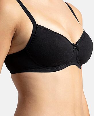 Jockey 1723 Super Combed Cotton Elastan Bra| Wirefree | Padded | Medium Coverage