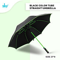 Black design Color Tube Straight Umbrella | (Pack of 6pcs) | INR 340/piece Black design Color Tube Straight Umbrella | (Pack of 6pcs) | INR 340/piece