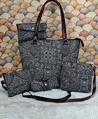Ladies Traditional Cotton 5 Pieces Combo Bag Ladies Traditional Cotton 5 Pieces Combo Bag