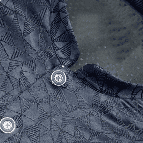 Black Self Design Jodhpuri Shirt