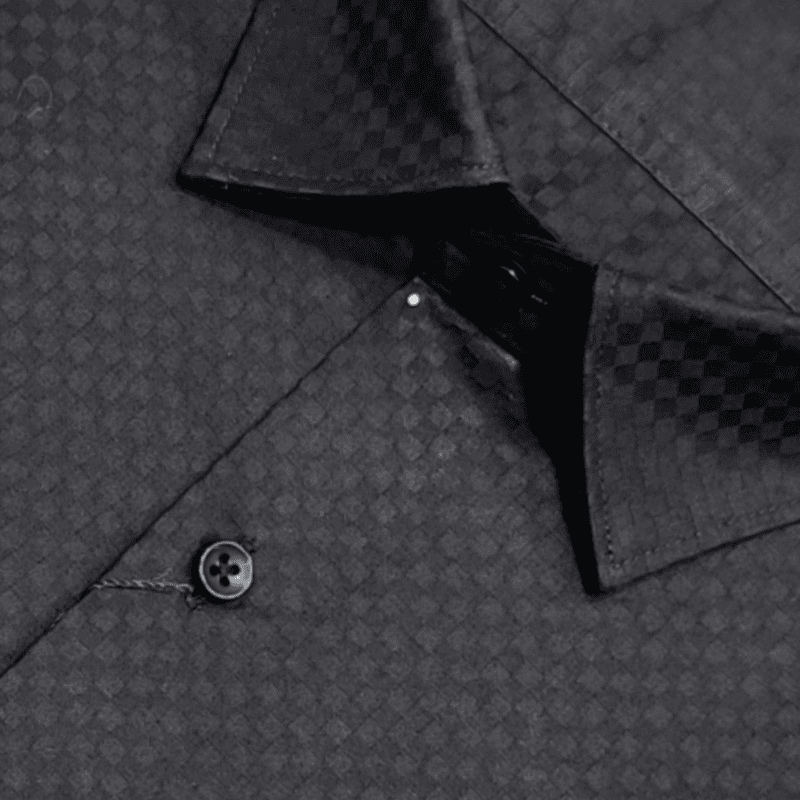 Black Self Design Shirt