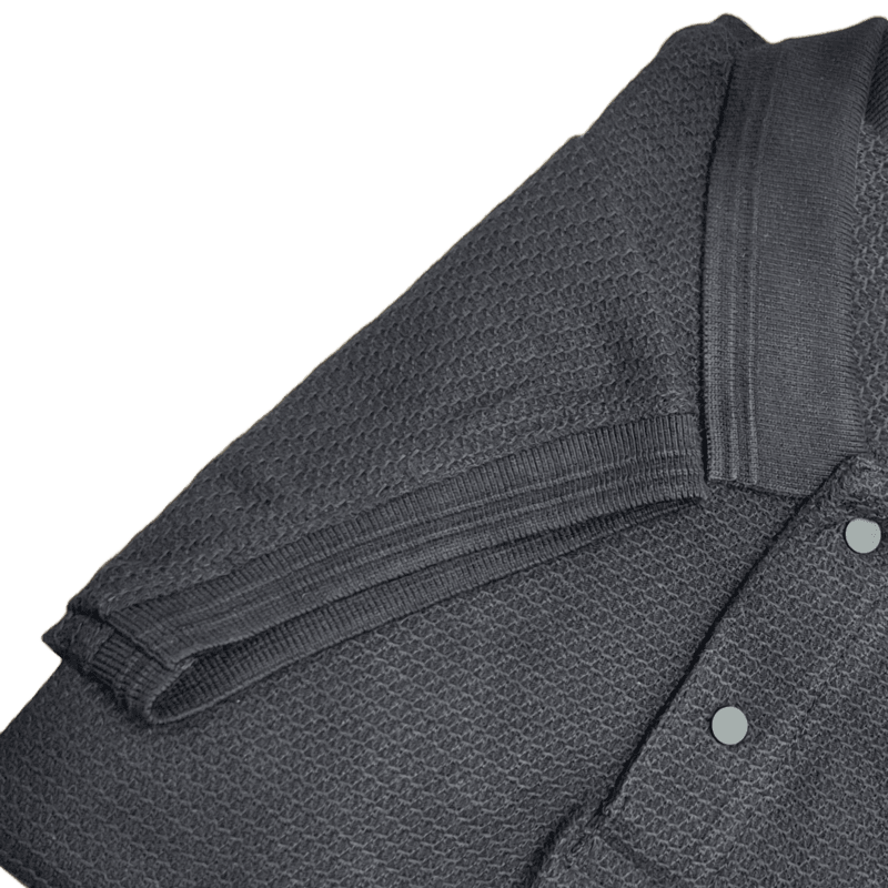 Black Self Design Tshirt