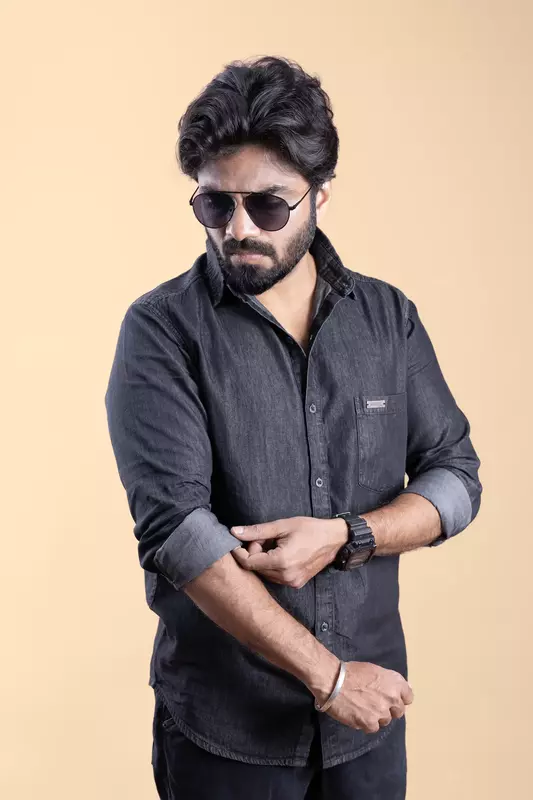 Men's Full Sleeve Chambre Shirt - Grey