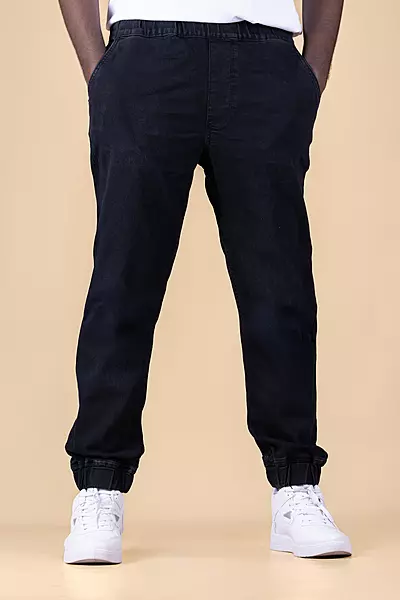 Men's Denim Joggers - Grey