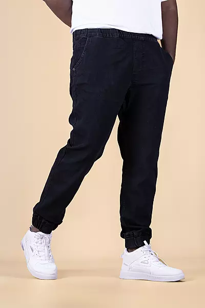 Men's Denim Joggers - Grey