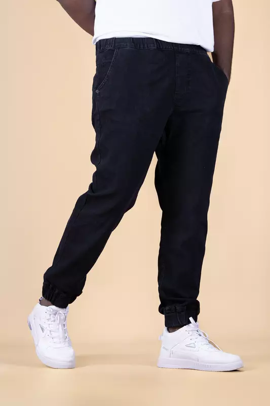 Men's Denim Joggers - Grey