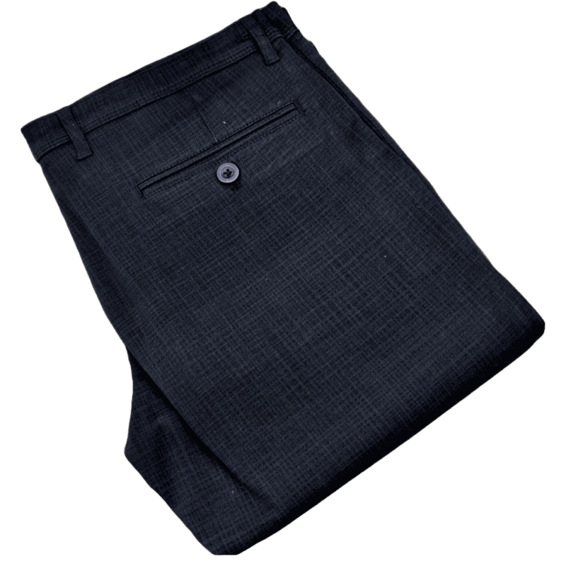 BLACK SELF DESIGN PANT