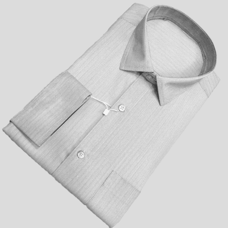 BLACK SELF DESIGN SHIRT