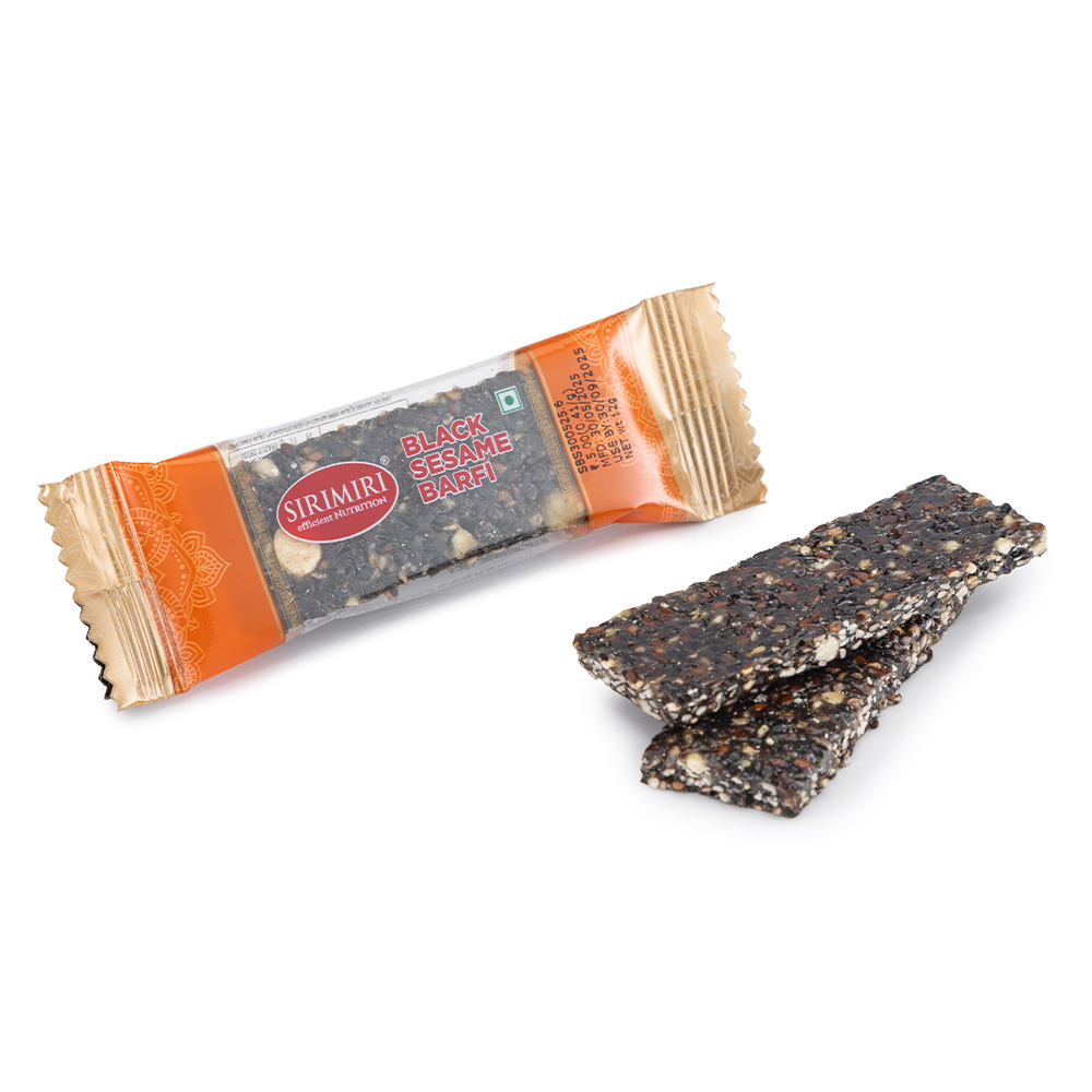 SIRIMIRI black sesame barfi rs 5 per piece