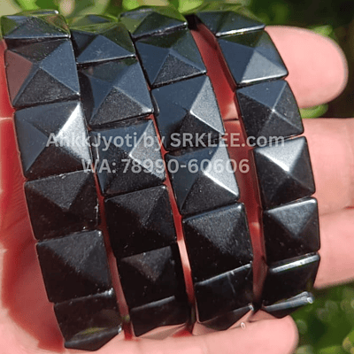 Black Tourmaline Pyramid Bracelet Black Tourmaline Pyramid Bracelet