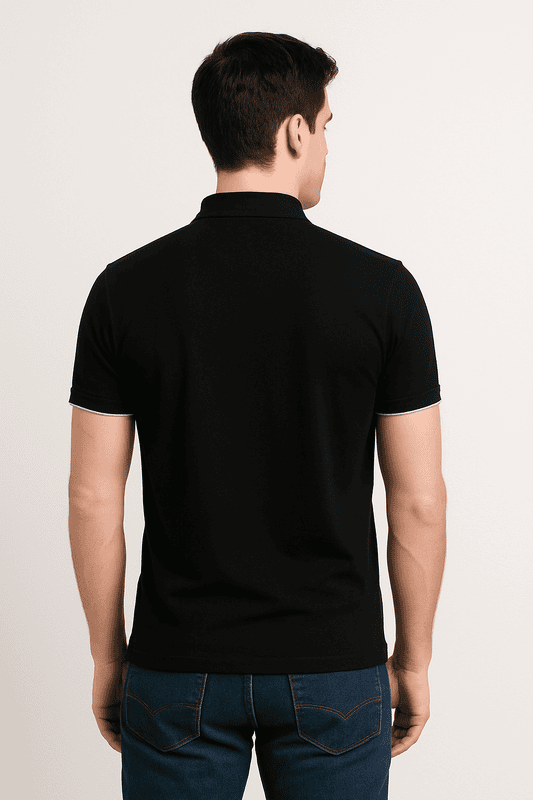 Stylish and Handsome Mandarin Collar Half Sleeve T Shirt for men Combo (Pack of 2) - (Black::Grey)