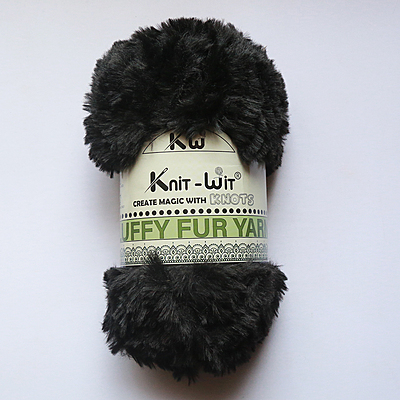 Fluffy Fur Yarn Black Fluffy Fur Yarn Black