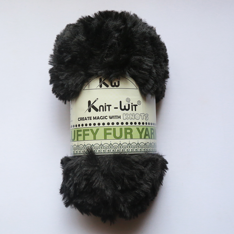 Fluffy Fur Yarn Black Fluffy Fur Yarn Black