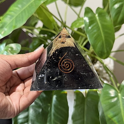 Black Tourmaline Resin Pyramid Black Tourmaline Resin Pyramid