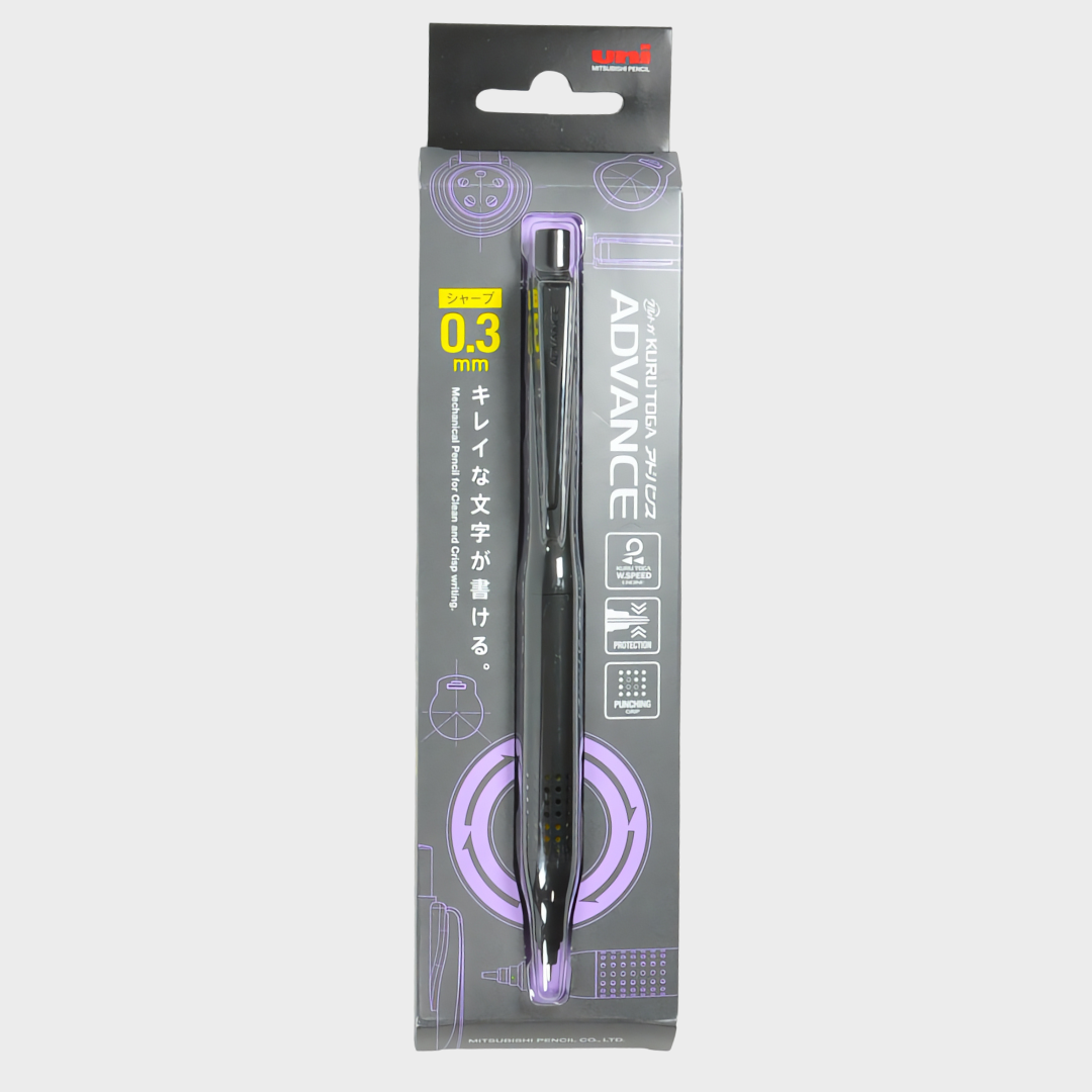 Mitsubishi Pencil | Mechanical Pencil | 0.3mm | Kurutoga Advance Upgrade | M3-1030 1P | Black