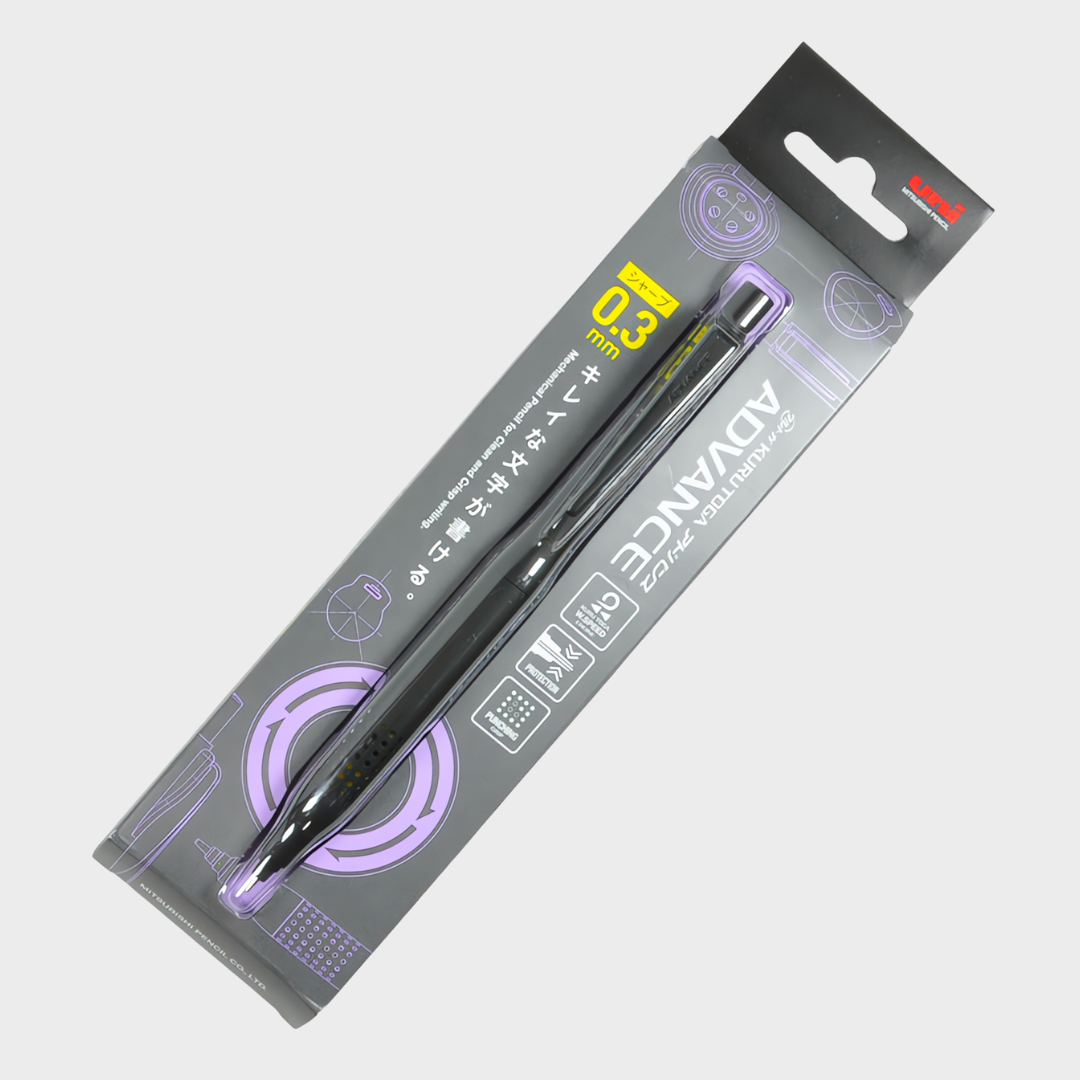 Mitsubishi Pencil | Mechanical Pencil | 0.3mm | Kurutoga Advance Upgrade | M3-1030 1P | Black