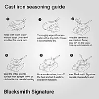 Stahl Blacksmith Signature Tawa | Cast Iron Pan for Dosas, Pancakes, Chilas, and More | Pre-Seasoned, Induction & Gas Compatible | Acacia Wood Handle