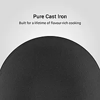 Stahl Blacksmith Signature Tawa | Cast Iron Pan for Dosas, Pancakes, Chilas, and More | Pre-Seasoned, Induction & Gas Compatible | Acacia Wood Handle