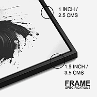 Luxury Black White Abstract Moon Flower Wall Art – Modern Minimalist Décor