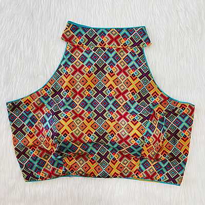 Halter Neck Blouse with cotton lining-10