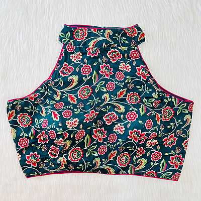 Halter Neck Blouse with cotton lining-4