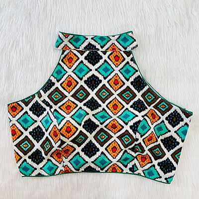 Halter Neck Blouse with cotton lining-5