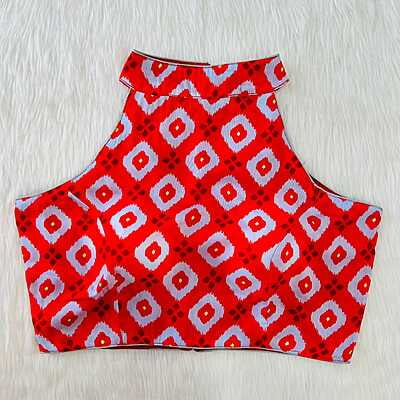 Halter Neck Blouse with cotton lining-7