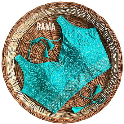 Silk Backless Blouse With Tassels-Rama