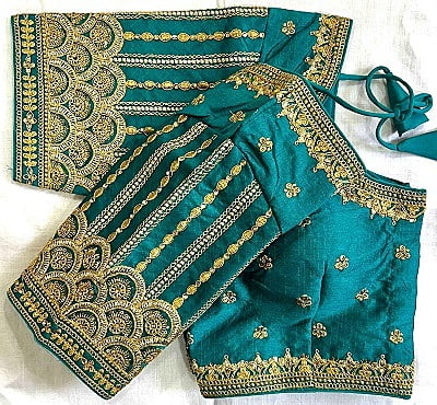 Silk Blouse With Zari Work Catalogue 2-Rama Silk Blouse With Zari Work Catalogue 2-Rama