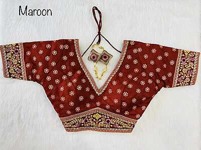 Silk Blouse With Zari Work Catalogue 3-Maroon Silk Blouse With Zari Work Catalogue 3-Maroon