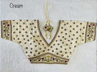 Silk Blouse With Zari Work Catalogue 3-OffWhite Silk Blouse With Zari Work Catalogue 3-OffWhite