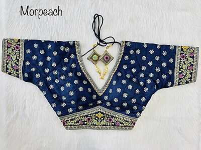 Silk Blouse With Zari Work Catalogue 3-RoyalBlue Silk Blouse With Zari Work Catalogue 3-RoyalBlue