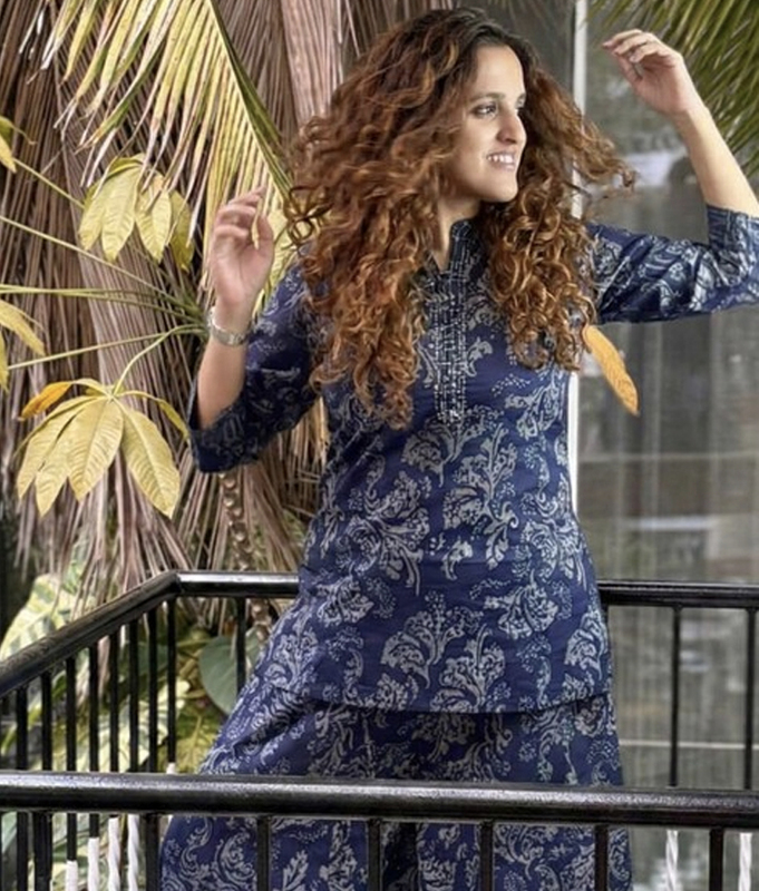 Blue Blossom Kurta Set