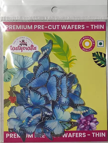 Edible Theme Topper Blue Butterfly