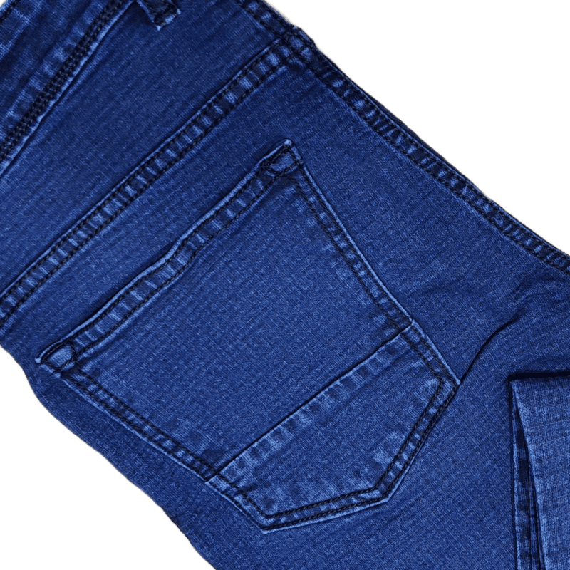Blue Self Design Jeans