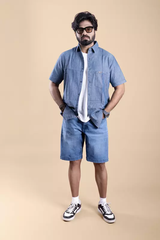 Men's Denim Shorts - Navy