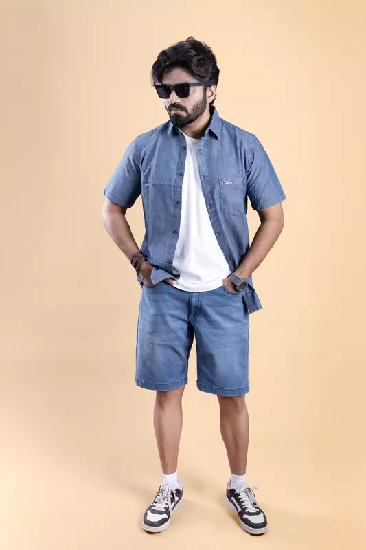 Men's Denim Shorts - Navy