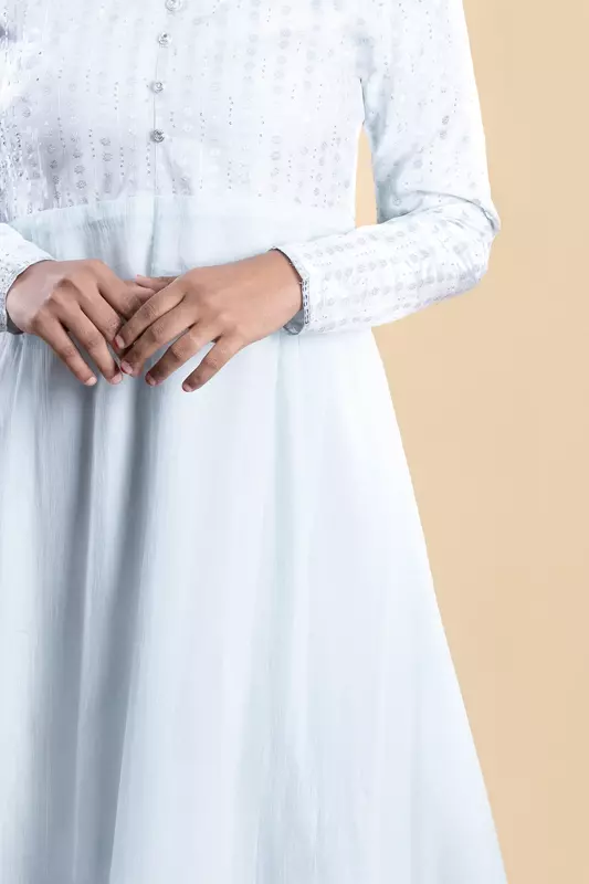 Women's Anarkali Ethnic Dress - Teal