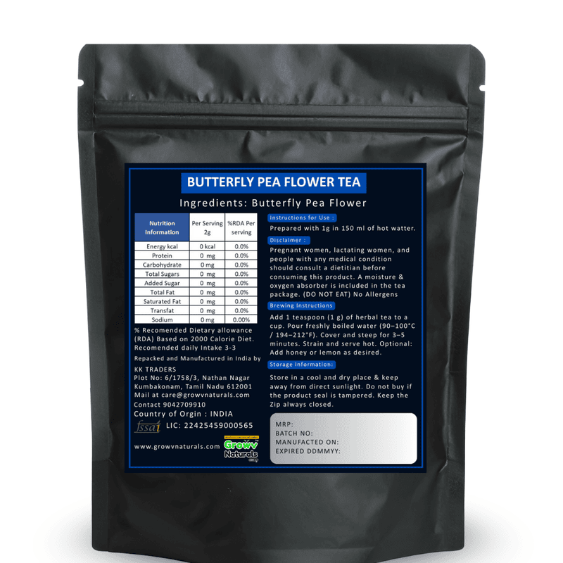 Herbal Tea Combo Pack – Hibiscus (50g), Blue Pea (30g), Senna (30g), Chamomile (30g) | 100% Natural & Caffeine-Free