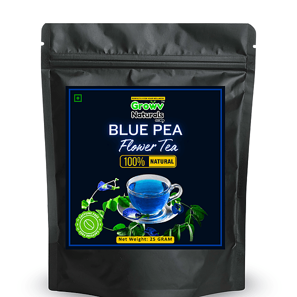 Growv Naturals Blue Pea Flower Tea – 100% Natural Detox & Antioxidant | 30 Bags